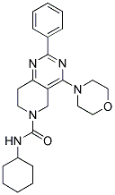 4-MORPHOLIN-4-YL-2-PHENYL-7,8-DIHYDRO-5H-PYRIDO[4,3-D]PYRIMIDINE-6-CARBOXYLIC ACID CYCLOHEXYLAMIDE Struktur