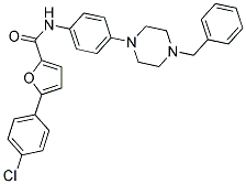 N-(4-(4-BENZYLPIPERAZIN-1-YL)PHENYL)-5-(4-CHLOROPHENYL)FURAN-2-CARBOXAMIDE Struktur