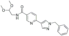 6-(1-BENZYL-1H-PYRAZOL-4-YL)-N-(2,2-DIMETHOXYETHYL)NICOTINAMIDE Struktur