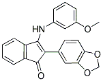 2-BENZO[D]1,3-DIOXOLEN-5-YL-3-((3-METHOXYPHENYL)AMINO)INDEN-1-ONE Struktur