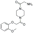 1-[4-(2-AMINO-ACETYL)-PIPERAZIN-1-YL]-2-(2-METHOXY-PHENOXY)-ETHANONE Struktur