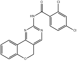 2,4-DICHLORO-N-(5H-CHROMENO[4,3-D]PYRIMIDIN-2-YL)BENZENECARBOXAMIDE Struktur