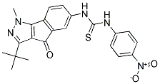 3-(TERT-BUTYL)-1-METHYL-6-((((4-NITROPHENYL)AMINO)THIOXOMETHYL)AMINO)INDENO[2,3-D]PYRAZOL-4-ONE Struktur