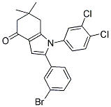 1-(3,4-DICHLOROPHENYL)-2-(3-BROMOPHENYL)-6,6-DIMETHYL-5,6,7-TRIHYDROINDOL-4-ONE Struktur