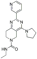 2-PYRIDIN-3-YL-4-PYRROLIDIN-1-YL-7,8-DIHYDRO-5H-PYRIDO[4,3-D]PYRIMIDINE-6-CARBOXYLIC ACID ETHYLAMIDE Struktur