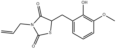 3-ALLYL-5-(2-HYDROXY-3-METHOXYBENZYL)-1,3-THIAZOLANE-2,4-DIONE Struktur