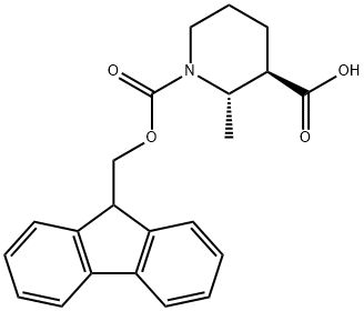 2S,3R-1-FMOC-2-METHYL-PIPERIDINE-3-CARBOXYLIC ACID Struktur