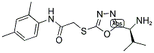 2-[5-(1-AMINO-2-METHYL-PROPYL)-[1,3,4]OXADIAZOL-2-YLSULFANYL]-N-(2,4-DIMETHYL-PHENYL)-ACETAMIDE Struktur