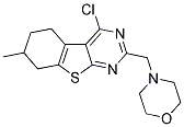 4-CHLORO-7-METHYL-2-(MORPHOLIN-4-YLMETHYL)-5,6,7,8-TETRAHYDRO[1]BENZOTHIENO[2,3-D]PYRIMIDINE Struktur