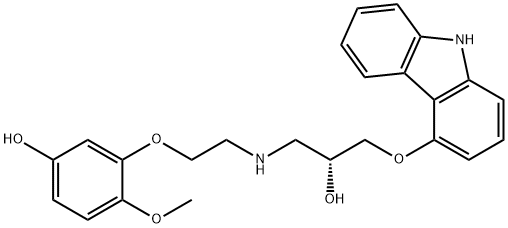 (R)-(+)-5'-HYDROXYPHENYL CARVEDILOL Struktur