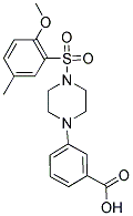 3-(4-[(2-METHOXY-5-METHYLPHENYL)SULFONYL]PIPERAZIN-1-YL)BENZOIC ACID Struktur