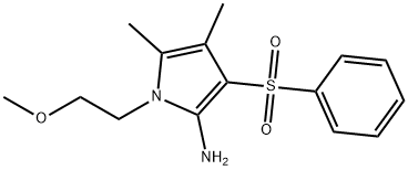 1-(2-METHOXYETHYL)-4,5-DIMETHYL-3-(PHENYLSULFONYL)-1H-PYRROL-2-AMINE Struktur