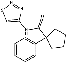 (PHENYLCYCLOPENTYL)-N-(3,4,5-THIADIAZOLYL)FORMAMIDE Struktur