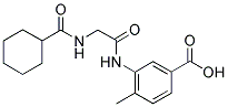 3-(([(CYCLOHEXYLCARBONYL)AMINO]ACETYL)AMINO)-4-METHYLBENZOIC ACID Struktur