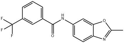 N-(2-METHYL-1,3-BENZOXAZOL-6-YL)-3-(TRIFLUOROMETHYL)BENZENECARBOXAMIDE Struktur