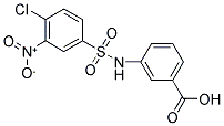 3-[[(4-CHLORO-3-NITROPHENYL)SULFONYL]AMINO]BENZOIC ACID Struktur