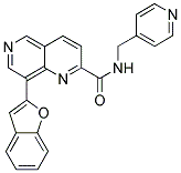 8-(1-BENZOFURAN-2-YL)-N-(PYRIDIN-4-YLMETHYL)-1,6-NAPHTHYRIDINE-2-CARBOXAMIDE Struktur