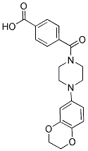 4-([4-(2,3-DIHYDRO-1,4-BENZODIOXIN-6-YL)PIPERAZIN-1-YL]CARBONYL)BENZOIC ACID Struktur