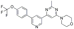 4-(2-METHYL-6-(5-[4-(TRIFLUOROMETHOXY)PHENYL]PYRIDIN-3-YL)PYRIMIDIN-4-YL)MORPHOLINE Struktur