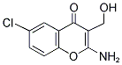 2-AMINO-6-CHLORO-3-HYDROXYMETHYL-CHROMEN-4-ONE Struktur