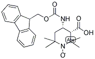 FMOC-(3S,4S)-4-AMINO-1-OXYL-2,2,6,6-(3R,4R)-TETRAMETHYLPIPERIDINE-3-CARBOXYLIC ACID Struktur