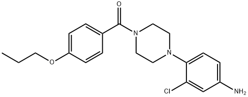 [4-(4-AMINO-2-CHLORO-PHENYL)-PIPERAZIN-1-YL]-(4-PROPOXY-PHENYL)-METHANONE Struktur