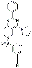 3-(2-PHENYL-4-PYRROLIDIN-1-YL-7,8-DIHYDRO-5H-PYRIDO[4,3-D]PYRIMIDINE-6-SULFONYL)-BENZONITRILE Struktur