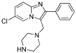 6-CHLORO-2-PHENYL-3-PIPERAZIN-1-YLMETHYL-IMIDAZO[1,2-A]PYRIDINE Struktur