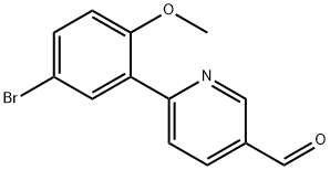 6-(5-BROMO-2-METHOXY-PHENYL)-PYRIDINE-3-CARBALDEHYDE Struktur