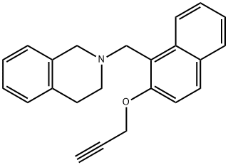 1-[3,4-DIHYDRO-2(1H)-ISOQUINOLINYLMETHYL]-2-NAPHTHYL 2-PROPYNYL ETHER Struktur