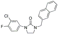 1-(3-CHLORO-4-FLUOROPHENYL)-3-(2-NAPHTHYLMETHYL)IMIDAZOLIDIN-2-ONE Struktur