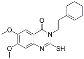 3-(2-CYCLOHEX-1-EN-1-YLETHYL)-2-MERCAPTO-6,7-DIMETHOXYQUINAZOLIN-4(3H)-ONE Struktur