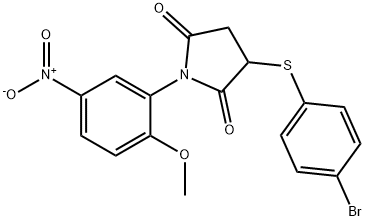 3-[(4-BROMOPHENYL)SULFANYL]-1-(2-METHOXY-5-NITROPHENYL)DIHYDRO-1H-PYRROLE-2,5-DIONE Struktur