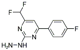 [4-DIFLUOROMETHYL-6-(4-FLUORO-PHENYL)-PYRIMIDIN-2-YL]-HYDRAZINE Struktur