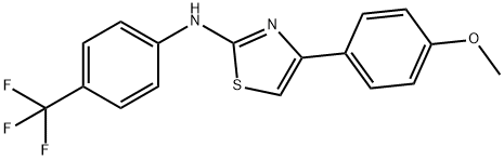 N-[4-(4-METHOXYPHENYL)-1,3-THIAZOL-2-YL]-N-[4-(TRIFLUOROMETHYL)PHENYL]AMINE Struktur