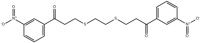 1-(3-NITROPHENYL)-3-[(2-([3-(3-NITROPHENYL)-3-OXOPROPYL]SULFANYL)ETHYL)SULFANYL]-1-PROPANONE Struktur