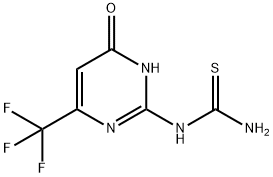 N-[6-OXO-4-(TRIFLUOROMETHYL)-1,6-DIHYDRO-2-PYRIMIDINYL]THIOUREA Struktur