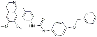 1-(4-((6,7-DIMETHOXY(3,4-DIHYDROISOQUINOLYL))METHYL)PHENYL)-3-(4-(PHENYLMETHOXY)PHENYL)UREA Struktur