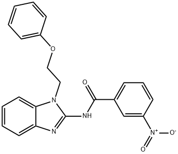 3-NITRO-N-[1-(2-PHENOXYETHYL)-1H-BENZIMIDAZOL-2-YL]BENZAMIDE Struktur