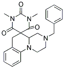 SPIRO[1,3-DIMETHYL-2,4,6(1H,3H,5H)-PYRIMIDINETRIONE-5,5'-(3'-BENZYL-2',3',4',4A',5',6'-HEXAHYDRO-1'H-PYRAZINO[1',2'-A']QUINOLINE)] Struktur