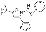 2-[5-THIEN-2-YL-3-(TRIFLUOROMETHYL)-1H-PYRAZOL-1-YL]-1,3-BENZOTHIAZOLE Struktur