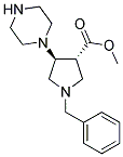 METHYL TRANS-1-BENZYL-4-(PIPERAZIN-1-YL)-3-PYRROLIDINECARBOXYLATE Struktur