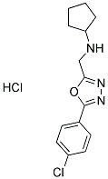 N-[[5-(4-CHLOROPHENYL)-1,3,4-OXADIAZOL-2-YL]METHYL]-N-CYCLOPENTYLAMINE HYDROCHLORIDE Struktur