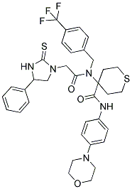 N-(4-MORPHOLINOPHENYL)-4-(2-(4-PHENYL-2-THIOXOIMIDAZOLIDIN-1-YL)-N-(4-(TRIFLUOROMETHYL)BENZYL)ACETAMIDO)-TETRAHYDRO-2H-THIOPYRAN-4-CARBOXAMIDE Struktur