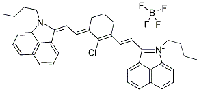 1-BUTYL-2-[(E)-2-(3-((E)-2-[1-BUTYLBENZO[CD]INDOL-2(1H)-YLIDENE]ETHYLIDENE)-2-CHLORO-1-CYCLOHEXEN-1-YL)ETHENYL]BENZO[CD]INDOLIUM TETRAFLUOROBORATE Struktur