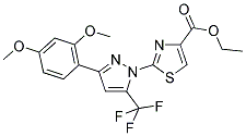 ETHYL 2-[3-(2,4-DIMETHOXYPHENYL)-5-(TRIFLUOROMETHYL)-1H-PYRAZOL-1-YL]-1,3-THIAZOLE-4-CARBOXYLATE Struktur