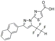 2-[3-(2-NAPHTHYL)-5-(1,1,2,2-TETRAFLUOROETHYL)-1H-PYRAZOL-1-YL]-1,3-THIAZOLE-4-CARBOXYLIC ACID Struktur