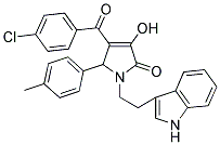 1-(2-(1H-INDOL-3-YL)ETHYL)-4-(4-CHLOROBENZOYL)-3-HYDROXY-5-P-TOLYL-1H-PYRROL-2(5H)-ONE Struktur