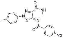 (5Z)-5-[(4-CHLOROBENZOYL)IMINO]-N-METHYL-2-(4-METHYLPHENYL)-2,5-DIHYDRO-1,2,3-THIADIAZOLE-4-CARBOXAMIDE Struktur