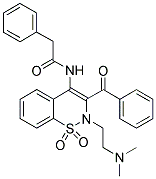 N-{3-BENZOYL-2-[2-(DIMETHYLAMINO)ETHYL]-1,1-DIOXO-1,2-DIHYDRO-1LAMBDA~6~,2-BENZOTHIAZIN-4-YL}-2-PHENYLACETAMIDE Struktur